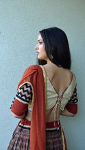 Load image into Gallery viewer, Autumn Goddess-Gopi Skirt Outfit (with cream Choli)