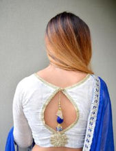 Load image into Gallery viewer, Winter Blue Sky - Gopi Skirt Lehenga