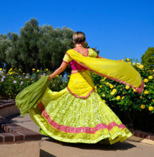 Load image into Gallery viewer, Hawaiian Breeze- Gopi Skirt Lehenga