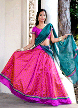Load image into Gallery viewer, Dancing Roses - Gopi Skirt Lehenga