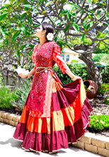 Load image into Gallery viewer, Full Orange Bloom - Gopi Skirt Lehenga SOLD OUT