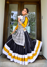 Load image into Gallery viewer, Black and Yellow - Gopi Skirt Lehenga SOLD OUT