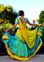 Load image into Gallery viewer, Tropical Sunrise - Gopi Skirt Saree