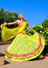 Load image into Gallery viewer, Hawaiian Breeze- Gopi Skirt Lehenga