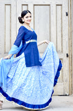 Load image into Gallery viewer, Cool Summer Sky-Gopi Skirt Lehenga