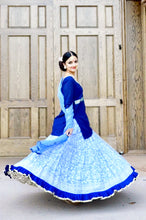 Load image into Gallery viewer, Cool Summer Sky-Gopi Skirt Lehenga