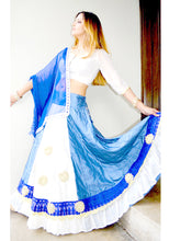 Load image into Gallery viewer, Winter Blue Sky - Gopi Skirt Lehenga