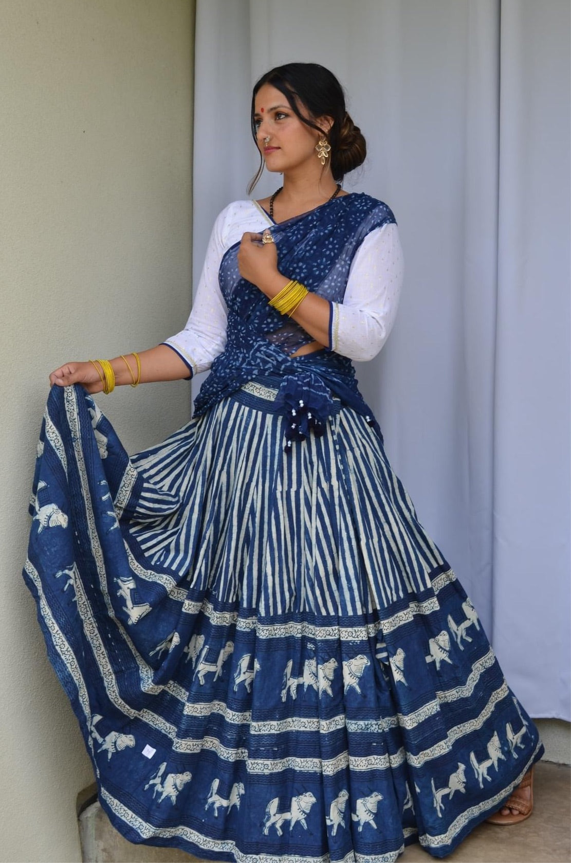 Midnight Moon - Gopi Skirt Outfit – Radha Govinda's Fashions