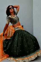 Load image into Gallery viewer, Forest Sunset - Gopi Skirt Lehenga