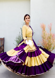 Full Bloom Purple and Gold - Gopi Skirt Outfit - SOLD