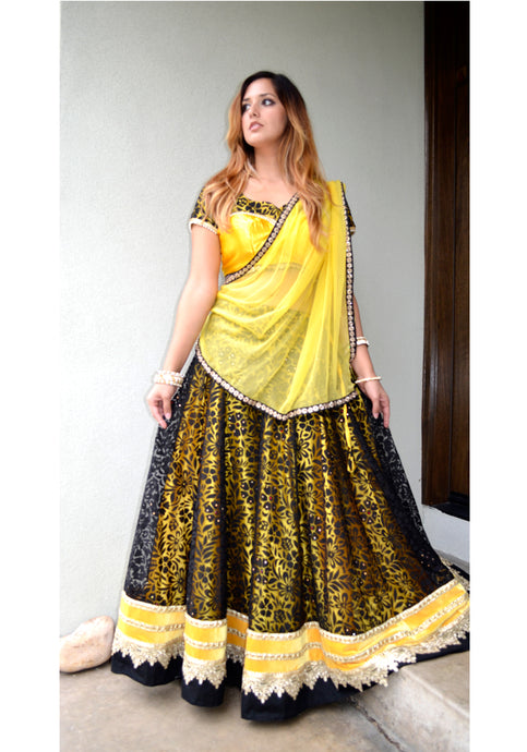 Bumble Bee-Gopi Skirt Lehenga