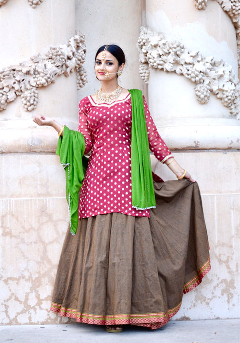 Details more than 144 lehenga skirt with long kurti latest