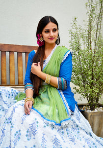Jade and Aqua With Frills - Gopi Skirt Outfit