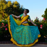 Load image into Gallery viewer, Tropical Sunrise - Gopi Skirt Saree